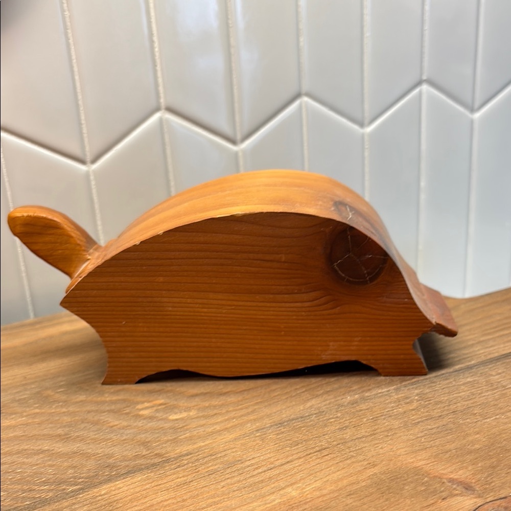 Handmade Wooden Turtle Trinket Box